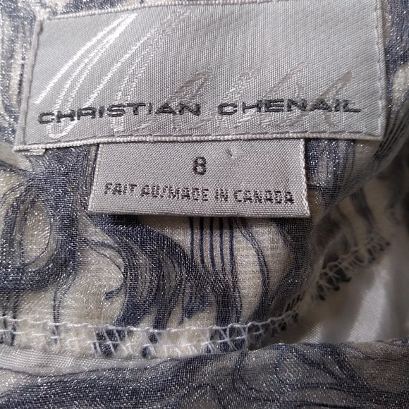 B2 Christian Chenail 8 silver shimmer thread skirt - Picture 2 of 5